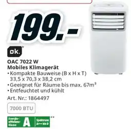 Media Markt OAC 7022 W Mobiles Klimagerät Angebot