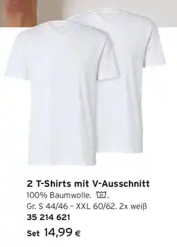 Tchibo Eduscho 2 T-Shirts mit V-Ausschnitt Angebot