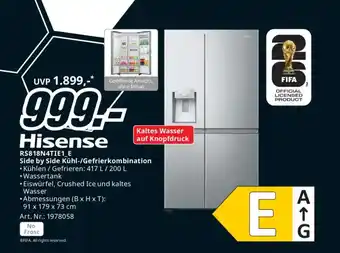 Hisense rs818n4tie1 e side by side kühl-/gefrierkombination