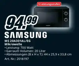 Media Markt Samsung ms 20a301al/eg mikrowelle Angebot