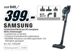 Media Markt SAMSUNG VS20C9544TB/GE Jet 95 Complete Akku-Stielsauger Angebot