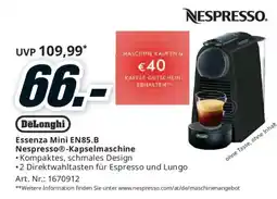 Media Markt DeLonghi Essenza Mini EN85.B Nespresso-Kapselmaschine Angebot