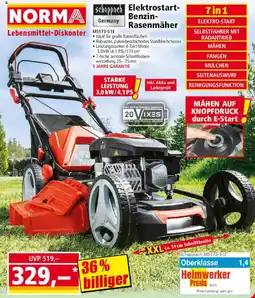 Norma Scheppach elektrostart- benzin- rasenmäher Angebot