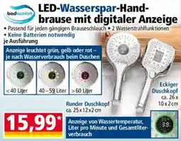 Norma LED-Wasserspar-Hand- brause mit digitaler Anzeige Angebot