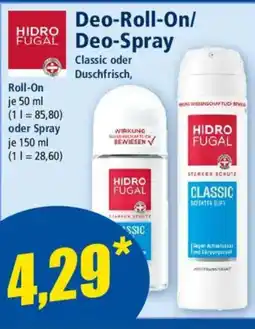 Norma Deo-roll-on fugal deo-spray Angebot