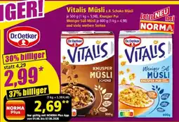 Norma Vitalis Müsli z. B. Schoko Müsli Angebot