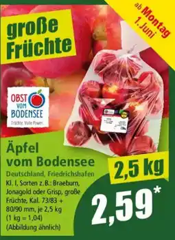 Norma Äpfel vom Bodensee Angebot