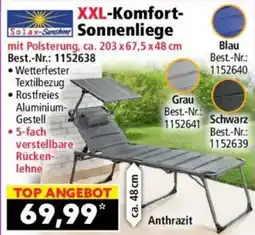 Norma XXL Komfort Sonnenliege Angebot