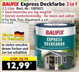 Norma Baufix express deckfarbe 2in1 Angebot