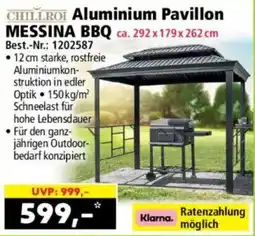 Norma Chillroi aluminium pavillon messina bbq Angebot