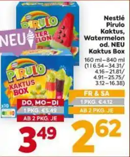 Billa Nestlé pirulo kaktus, watermelon od. neu kaktus box Angebot