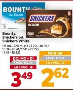 Billa Bounty, Snickers od. Snickers White Angebot