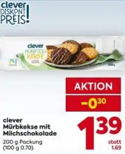 Billa Clever mürbkekse mit milchschokolade Angebot