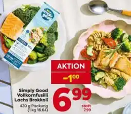 Billa Simply Good Vollkornfusilli Lachs Brokkoli Angebot