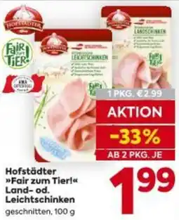 Billa Hofstädter fair zum tier! land- od. leichtschinken Angebot