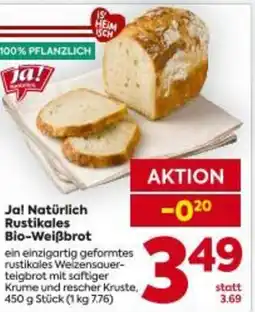 Billa Ja! Natürlich Rustikales Bio-Weißẞbrot Angebot