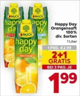 Billa happy day Orangensaft 100% Angebot