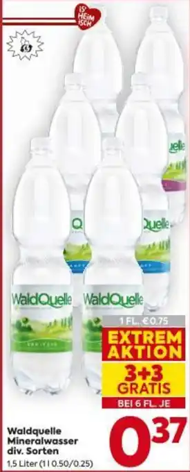 Billa Waldquelle Mineralwasser Angebot