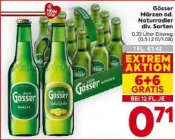 Billa Gösser Märzen od. Naturradler Angebot