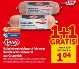 Interspar Kalbsleberstreichwurst fein oder Knoblauchstreichwurst aus Österreich Angebot