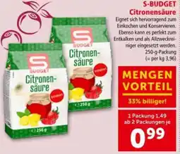 Interspar S-BUDGET Citronensäure Angebot