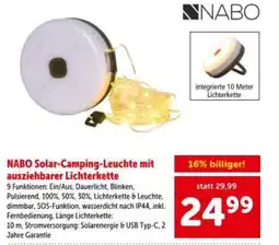 Interspar Nabo solar-camping-leuchte mit ausziehbarer lichterkette Angebot