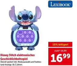 Interspar Disney stitch elektronisches geschicklichkeitsspiel Angebot