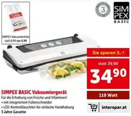 Interspar SIMPEX BASIC Vakuumiergerät Angebot