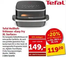 Interspar Tefal Heißluft- fritteuse Easy Fry XL Surface Angebot