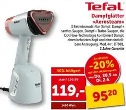 Interspar Tefal Dampfglätter Aerosteam Angebot