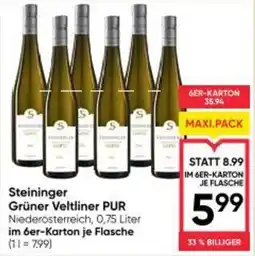Maximarkt Steininger Grüner Veltliner PUR Angebot