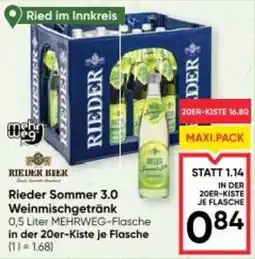 Maximarkt Rieder Sommer 3.0 Weinmischgetränk Angebot