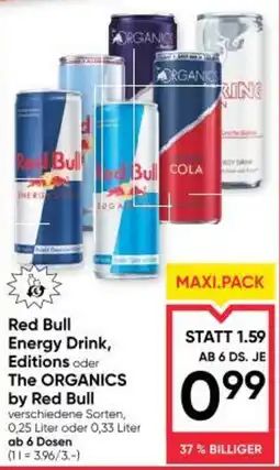 Maximarkt Red bull energy drink, editions oder the organics by red bull Angebot