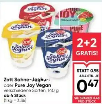 Maximarkt Zott Sahne-Joghurt oder Pure Joy Vegan Angebot
