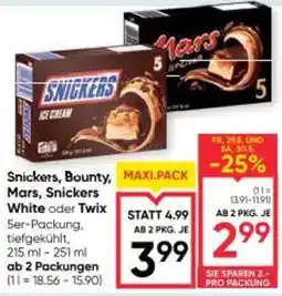 Maximarkt Snickers, Bounty, Mars, Snickers White oder Twix Angebot