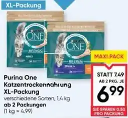 Maximarkt Purina One Katzentrockennahrung XL-Packung Angebot