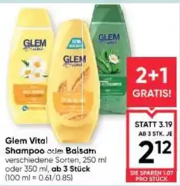 Maximarkt Glem Vital Shampoo oder Balsam Angebot