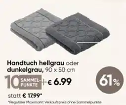 Maximarkt Handtuch hellgrau oder dunkelgrau Angebot