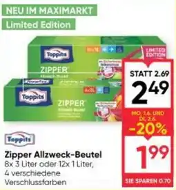 Maximarkt Zipper Allzweck-Beutel Angebot