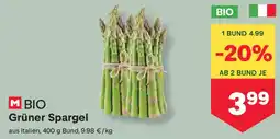 MPreis Bio Grüner Spargel Angebot