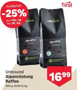 MPreis Unbound Alpenröstung Kaffee Angebot