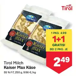MPreis Tirol Milch Kaiser Max Käse Angebot