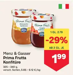 MPreis Menz & Gasser Prima Frutta Konfitüre Angebot
