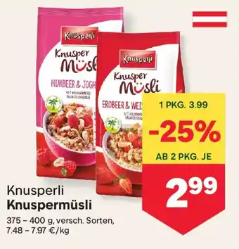 MPreis Knusperli Knuspermüsli Angebot