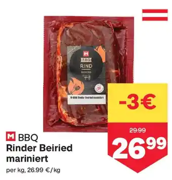 MPreis BBQ Rinder Beiried mariniert Angebot
