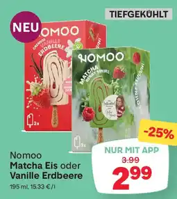 MPreis Nomoo Matcha Eis oder Vanille Erdbeere Angebot