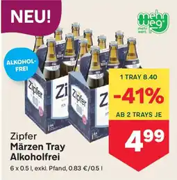 MPreis Zipfer Märzen Tray Alkoholfrei Angebot