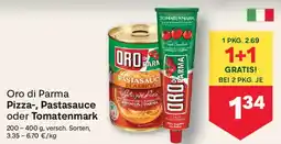 MPreis Oro di Parma Pizza-, Pastasauce oder Tomatenmark Angebot
