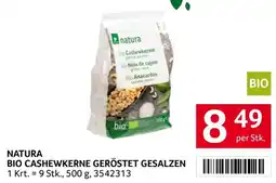 Transgourmet Natura bio cashewkerne geröstet gesalzen Angebot