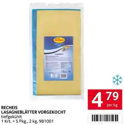 Transgourmet Recheis lasagneblätter vorgekocht Angebot